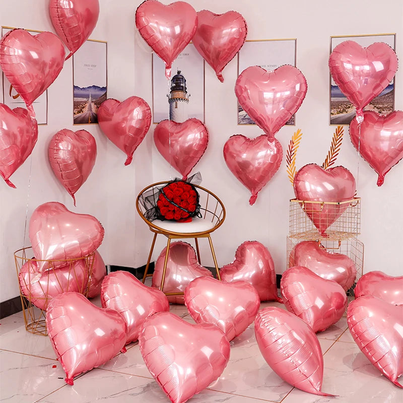 10/50/100PCS Romantic Heart Balloons