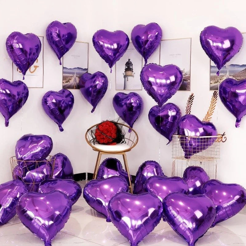 10/50/100PCS Romantic Heart Balloons