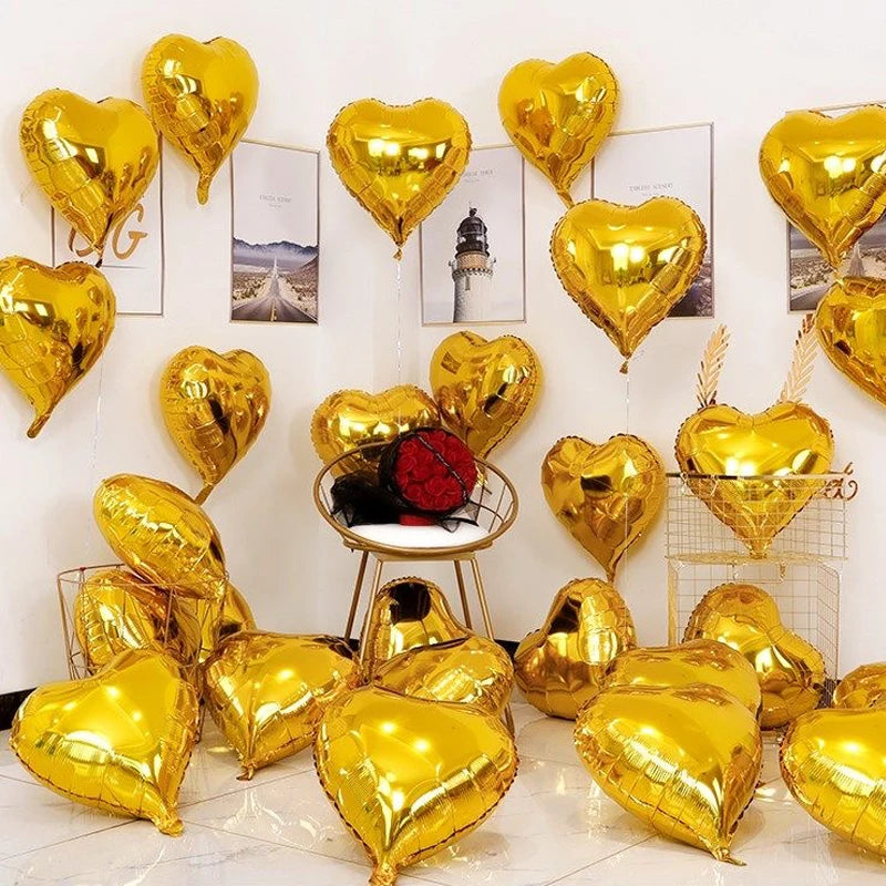 10/50/100PCS Romantic Heart Balloons