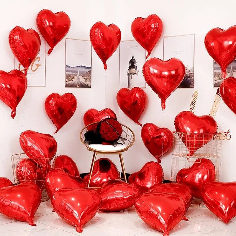 10/50/100PCS Romantic Heart Balloons