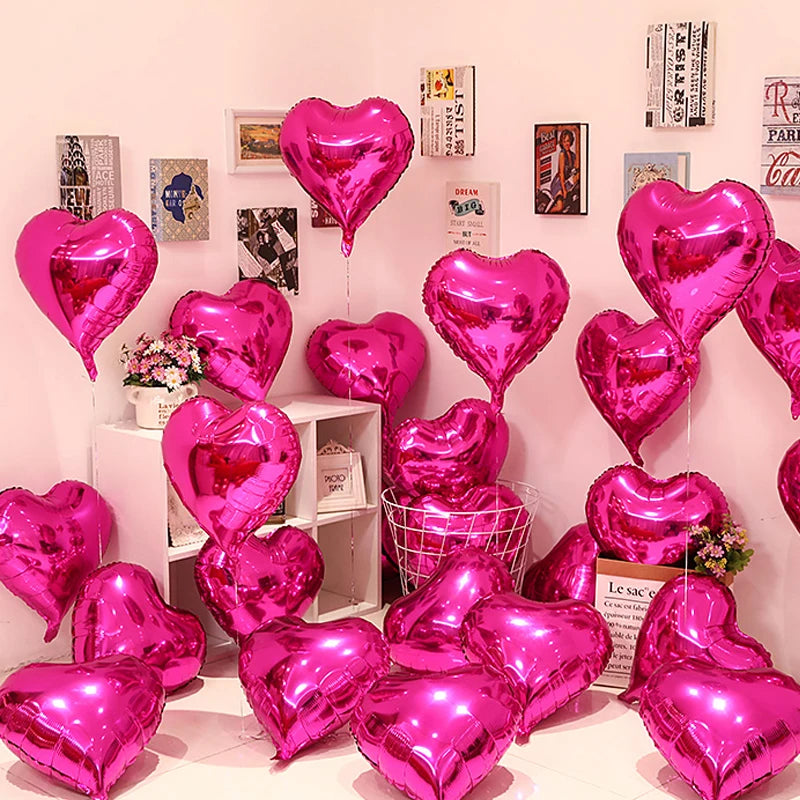 10/50/100PCS Romantic Heart Balloons